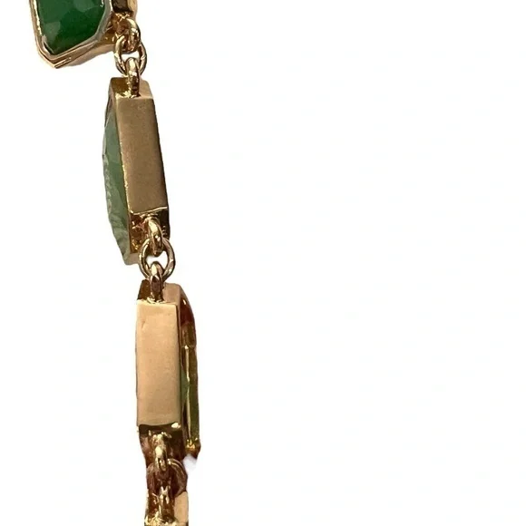 Kate Spade Frame of Mind Necklace Graduated Emerald Green 22-26” Long Party EUC - Picture 10 of 15